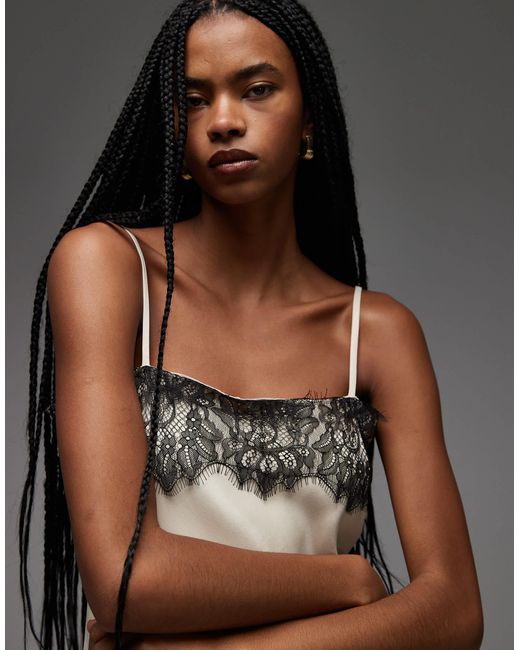 ASOS Gray – asymmetrisches camisole-oberteil aus satin