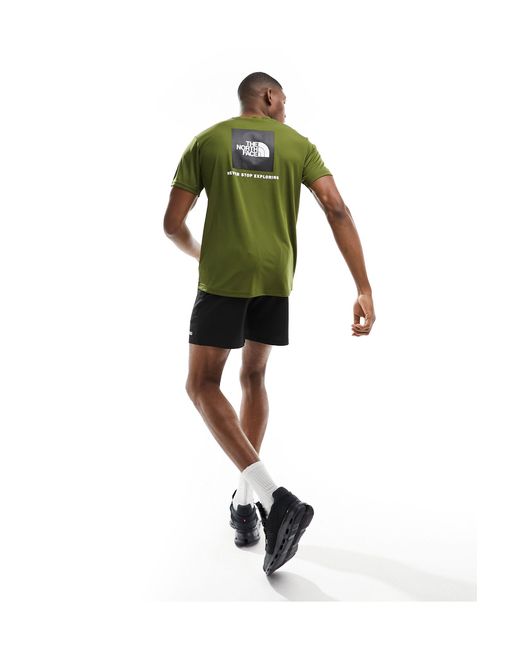 Training reaxion redbox - t-shirt oliva con stampa sul retro di The North Face in Green da Uomo