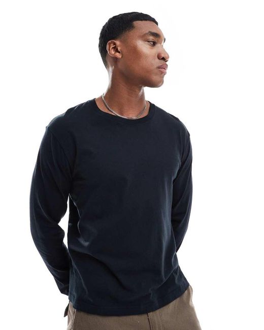Hollister Blue Long Sleeve Layering T-shirt for men