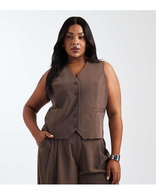 ONLY Elegante Gilet in het Brown
