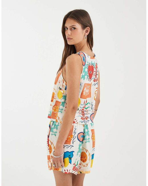 Pieces Blue Sleeves Top