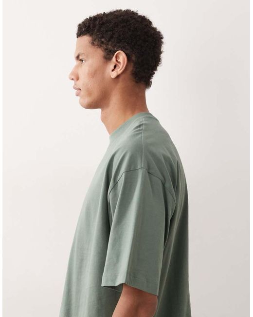ASOS Basic Oversized T-Shirt in het Green voor heren
