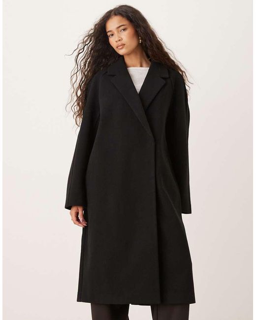 ASOS Black Chuck On Overcoat