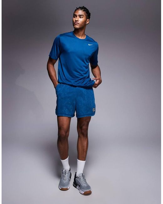 Nike Blue Heritage Dri-fit Shorts for men