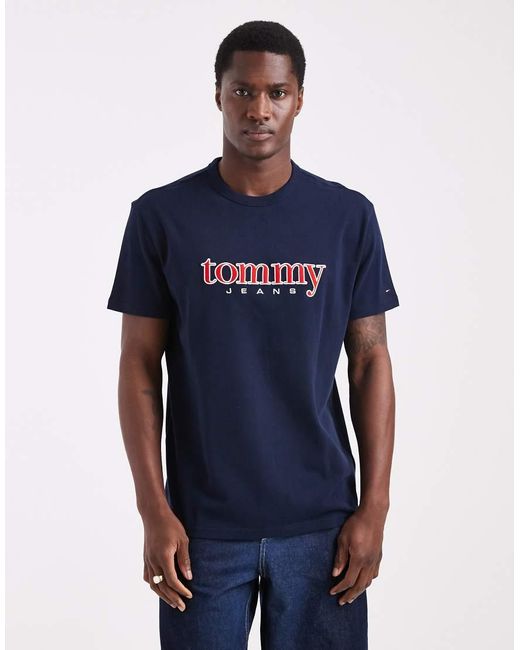 Tommy Hilfiger Blue Regular Fit Applique Logo T-shirt for men