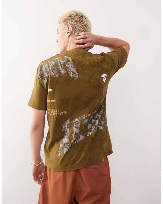 Aape By A Bathing Ape Aape by a bathing ape – kastiges t-shirt in Brown für Herren