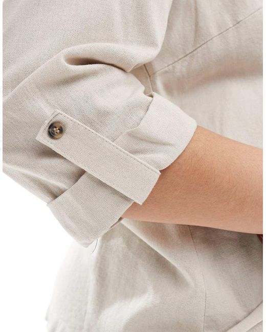 Vero Moda White Linen Touch Blazer
