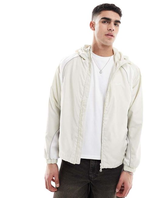 Pull&Bear White Panel Track Jacket for men