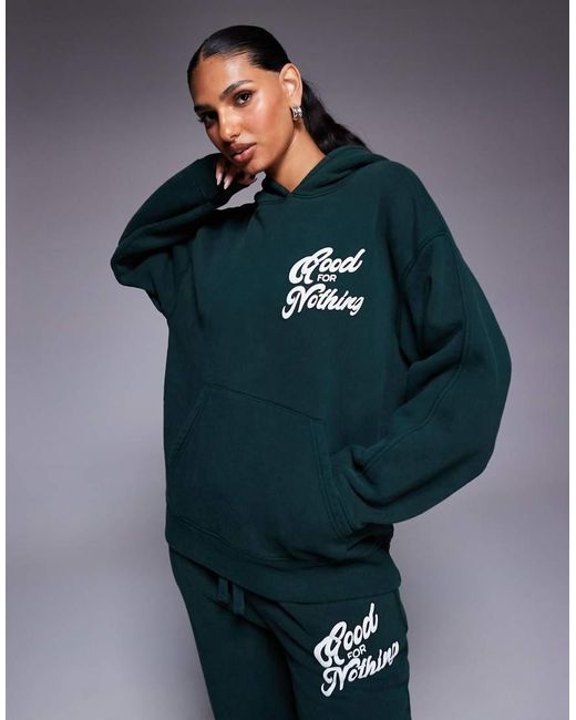 Good For Nothing Blue Relaxed Hoodie