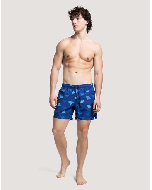 Apreslife Blue Manta Swim Shorts for men