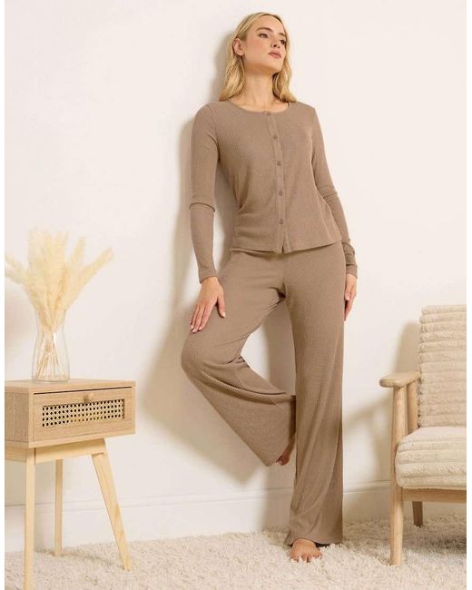 Long Tall Sally Natural Ribbed Cardigan