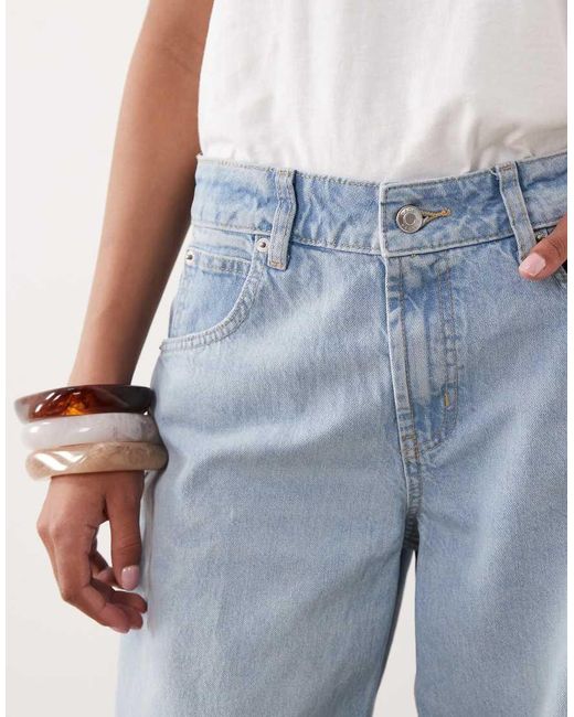ASOS Gray Circular Design Collection Low Rise Baggy Jean