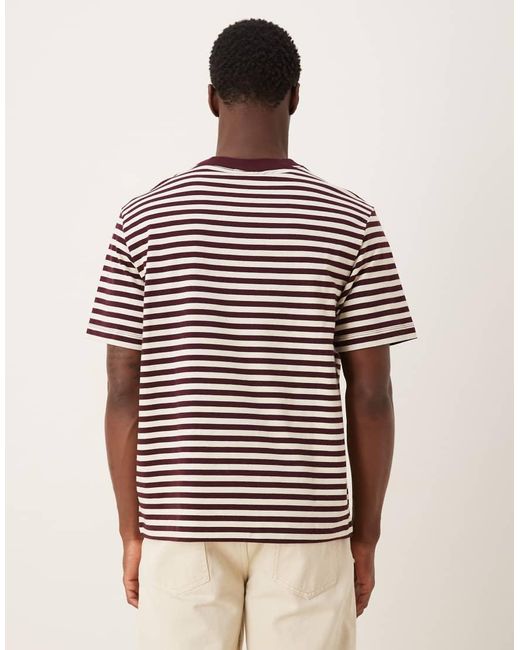 Calvin Klein Brown Calvin Klein Stripe Monologo T-Shirt for men