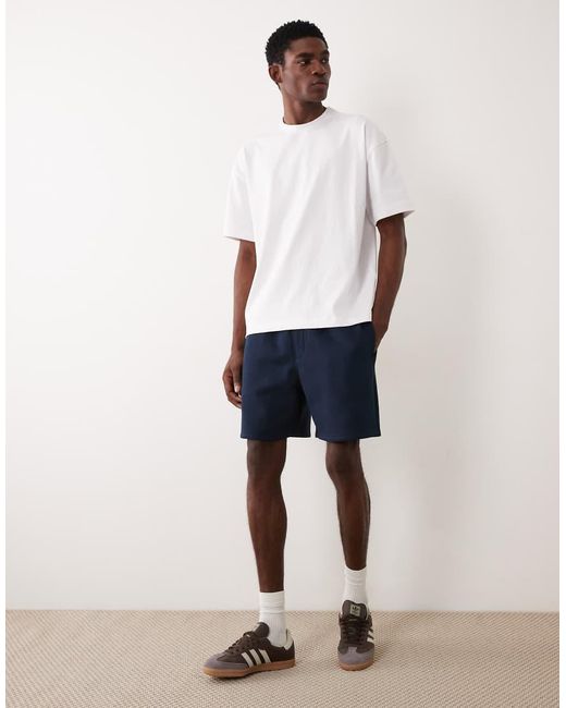 ASOS White Essentials Oversized Mid Length Jersey Shorts for men