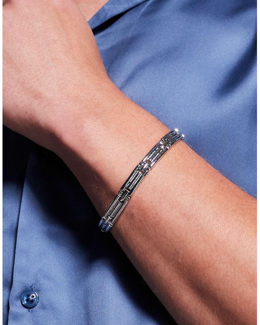ASOS Blue Watch Strap With Embossed Detail for men