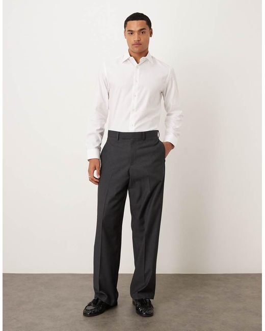 SELECTED White Slim Poplin Shirt for men