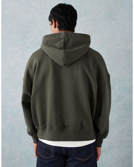 ASOS – hochwertiger, schwerer kapuzenpullover in Gray für Herren