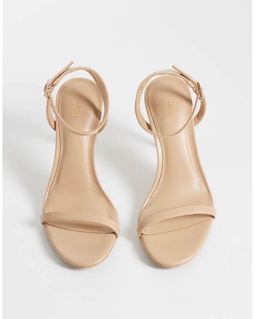JW PEI White Alivia Heeled Sandals With Metal Heel
