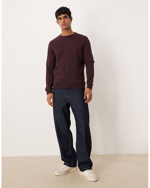 ARKET Purple Relaxed Terry Sweatshirt With Crew Neck for men