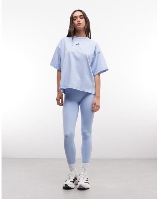 Adidas Originals Blue Adidas Sportswear Three Stripes Studios T-Shirt