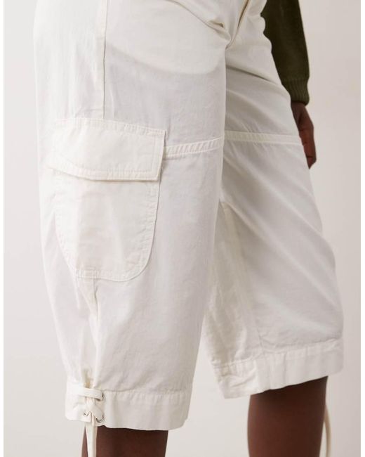 Miss Selfridge Natural Cargo Capris