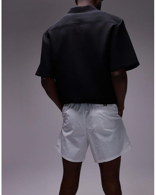 Tommy Hilfiger Gray Drawstring Large Flag Swim Shorts for men