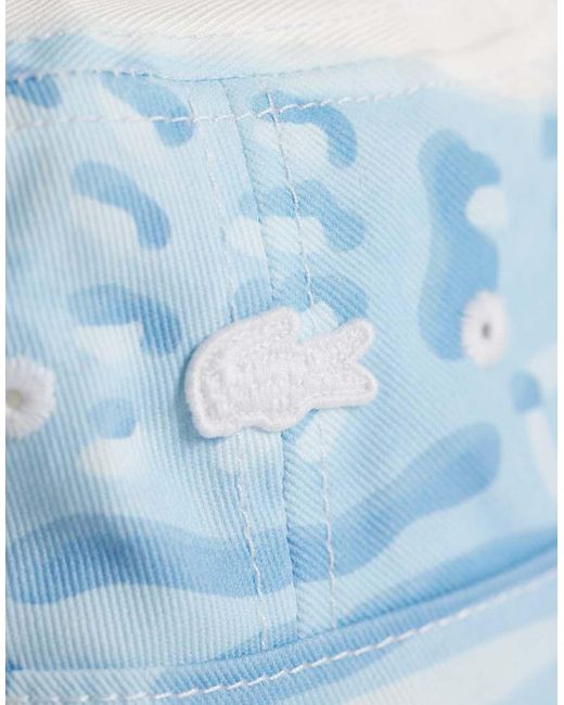 Lacoste Blue Croc Graphic Bucket Hat for men