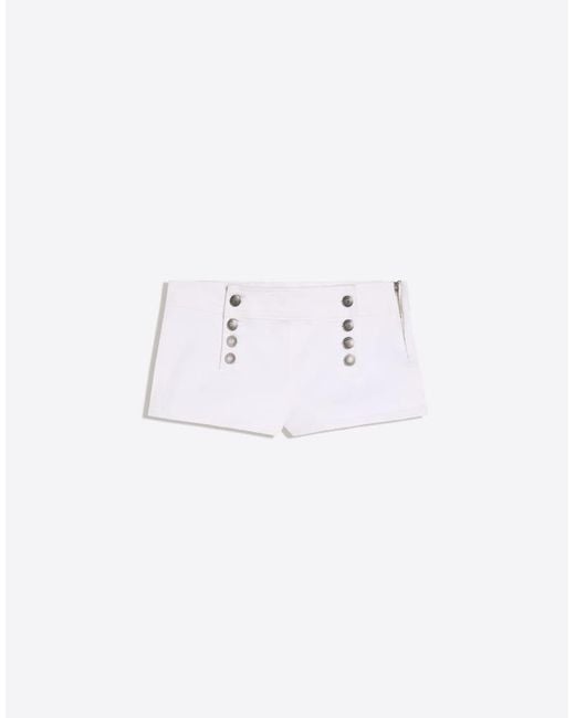 Bershka Black Mini Button Shorts