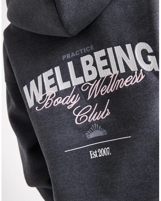 Sweat à capuche duveteux avec motif graphique Cotton On en coloris Black