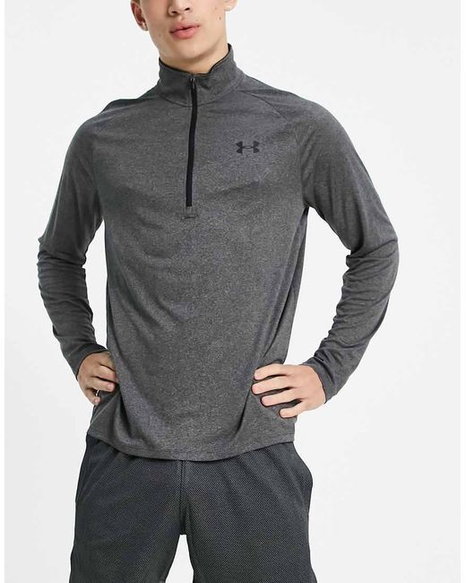 Under Armour Gray Training Tech 2.0 1/2 Zip Top for men
