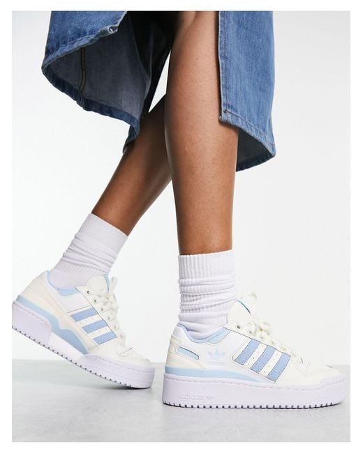 Adidas Originals White Forum Bold Stripe Trainers