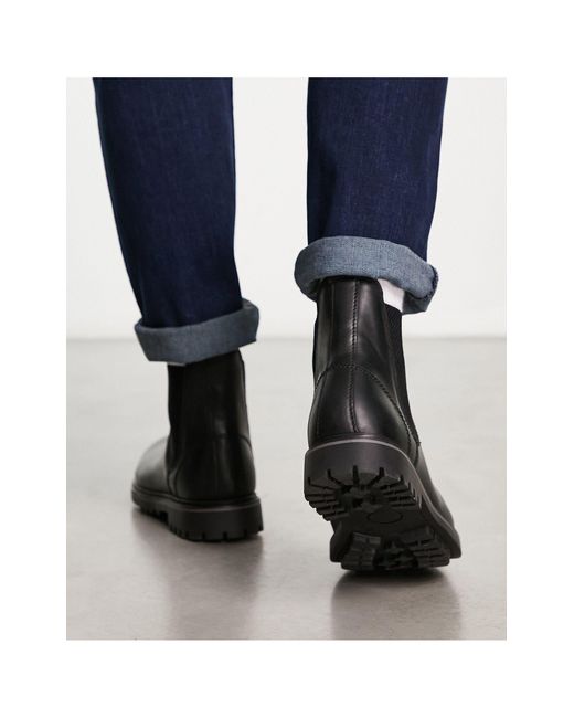 Schuh Dylan - Casual Chelsea Boots in het Black voor heren