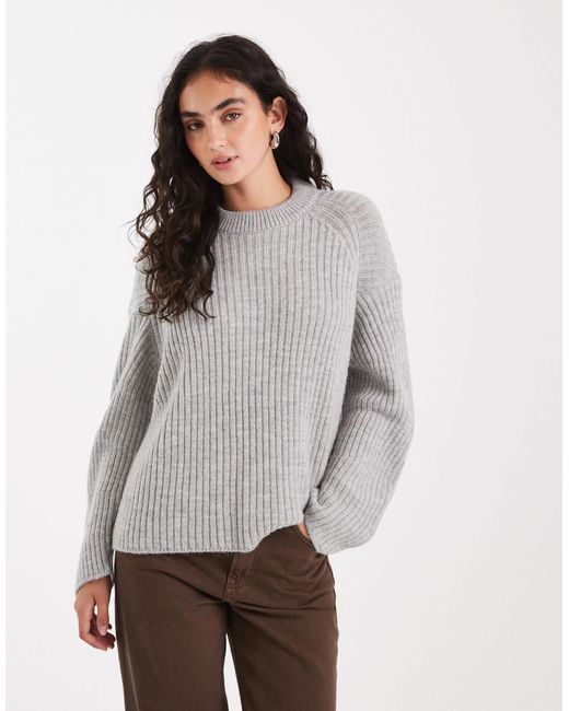 Pull ras ASOS en coloris Gray