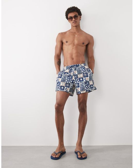 Abercrombie & Fitch Blue Abercrombie Pull On Swimshort for men