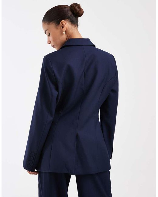 Vero Moda Blue Double Breasted Tailored Blazer Co-ord