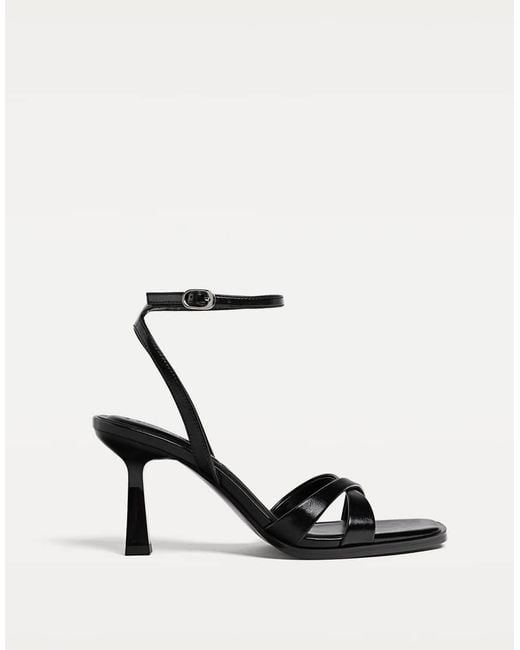Stradivarius Black Heeled Sandals