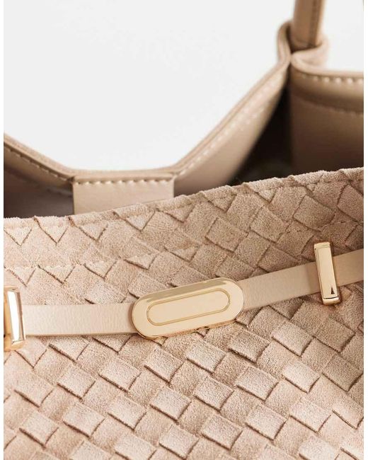 New Look Natural Slouch Weave Tote
