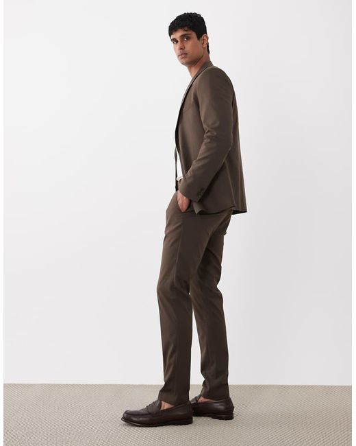 ASOS Brown Skinny Suit Pants for men