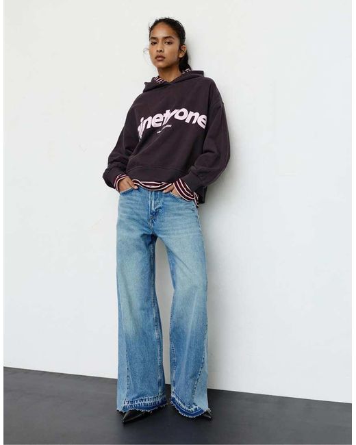 Pull&Bear Blue Hoodie