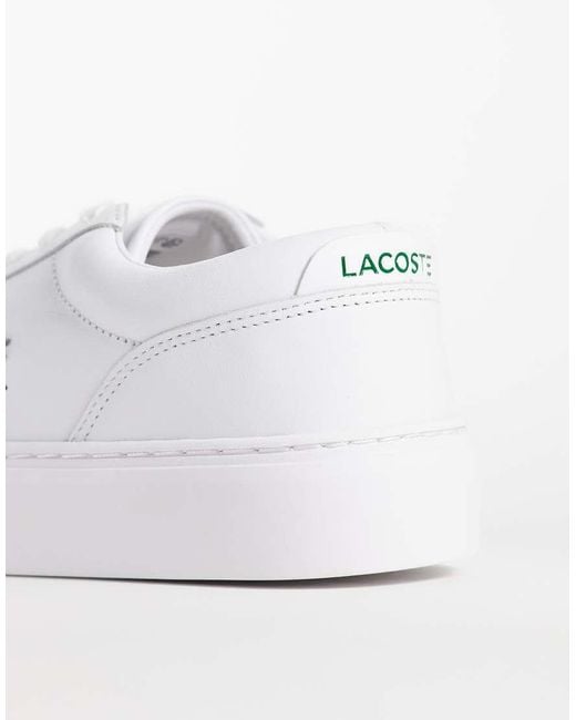 Lacoste White Court Thick Sole Logo Trainers