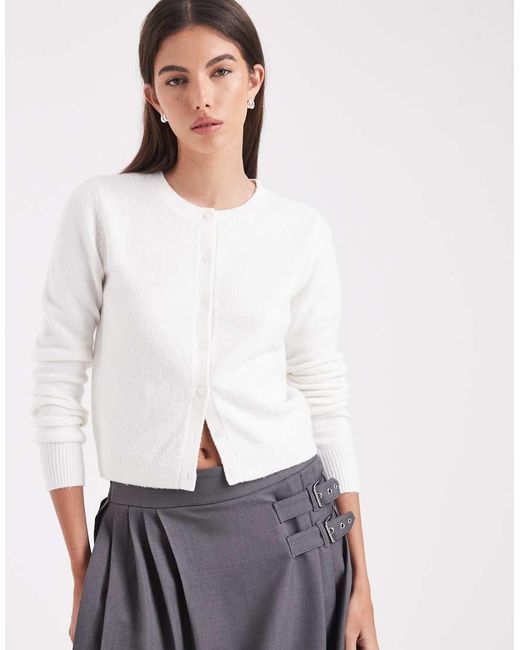 Hollister White Classic Cardigan