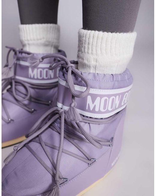 Moon Boot Purple Moonboot Icon Low Nylon