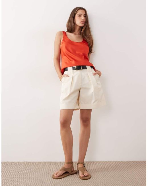 ASOS Red Scoop Neck Satin Cami
