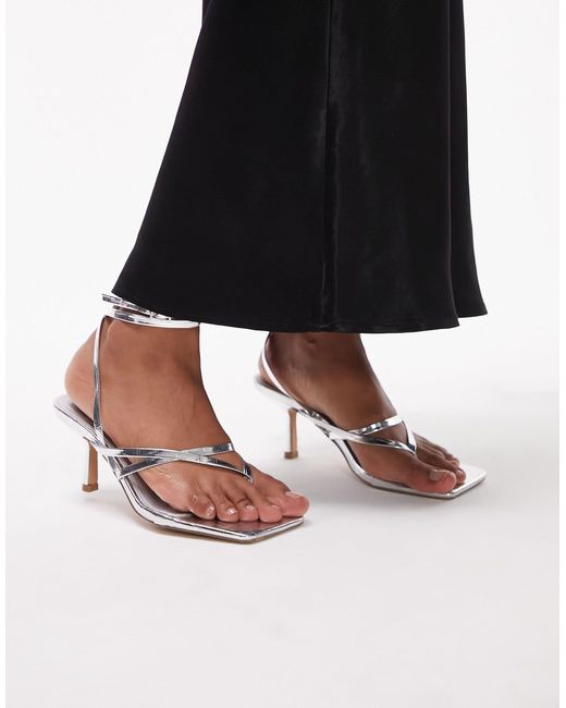 Topshop silver sandals sale