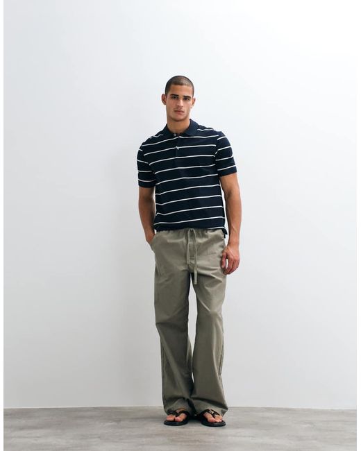 ARKET White Pure Cotton Short Sleeve Polo for men