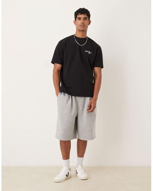 ASOS Black Breathemaxtm Heavyweight Relaxed T-shirt With Text Graphic for men