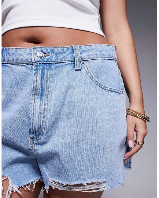 ASOS Blue Asos Design Curve A Line Short