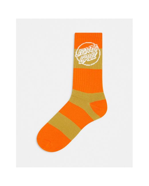 Santa Cruz Orange Stripe Socks for men