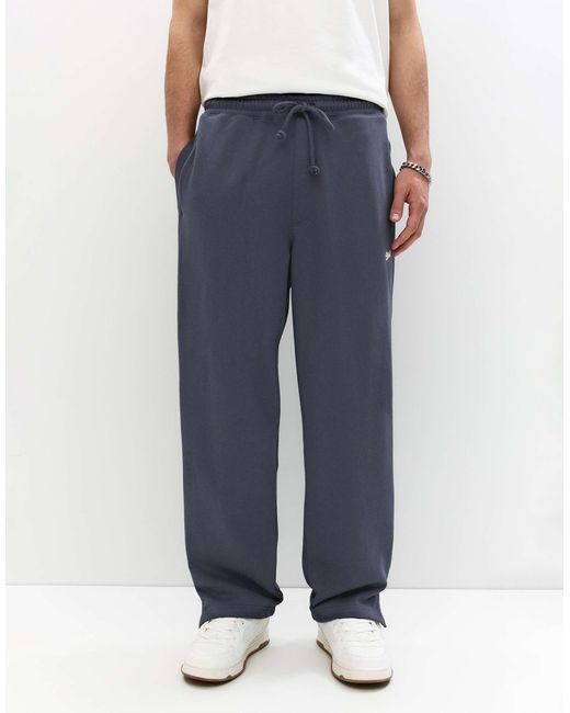 Pull&Bear – fleece-trainingshose in Blue für Herren