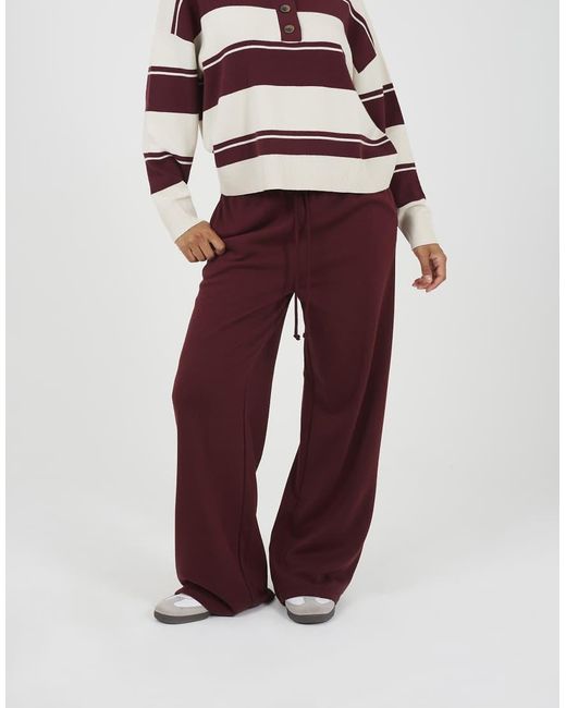 Brave Soul Red Wide Leg Joggers